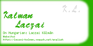 kalman laczai business card